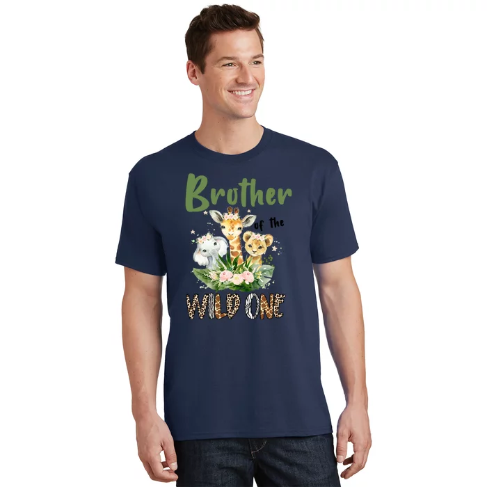 Brother Of The Wild One Zoo Theme Birthday Safari Jungle Animal T-Shirt