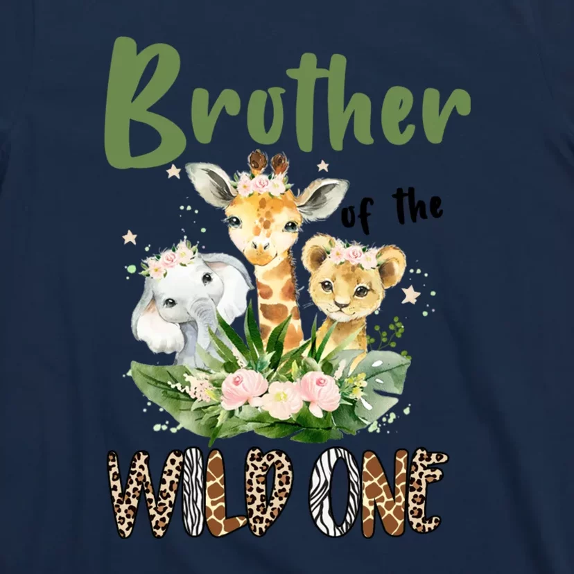 Brother Of The Wild One Zoo Theme Birthday Safari Jungle Animal T-Shirt