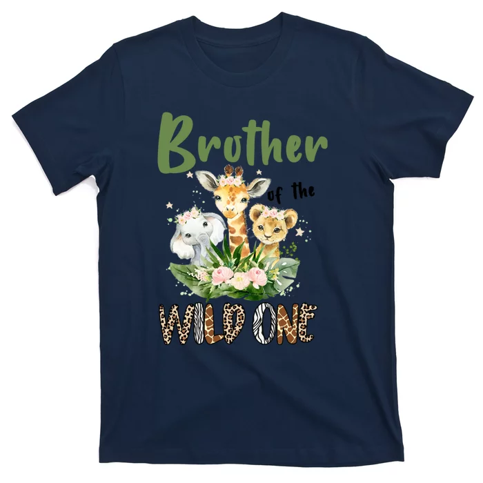 Brother Of The Wild One Zoo Theme Birthday Safari Jungle Animal T-Shirt