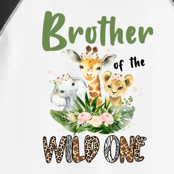 Brother Of The Wild One Zoo Theme Birthday Safari Jungle Animal Toddler Fine Jersey T-Shirt