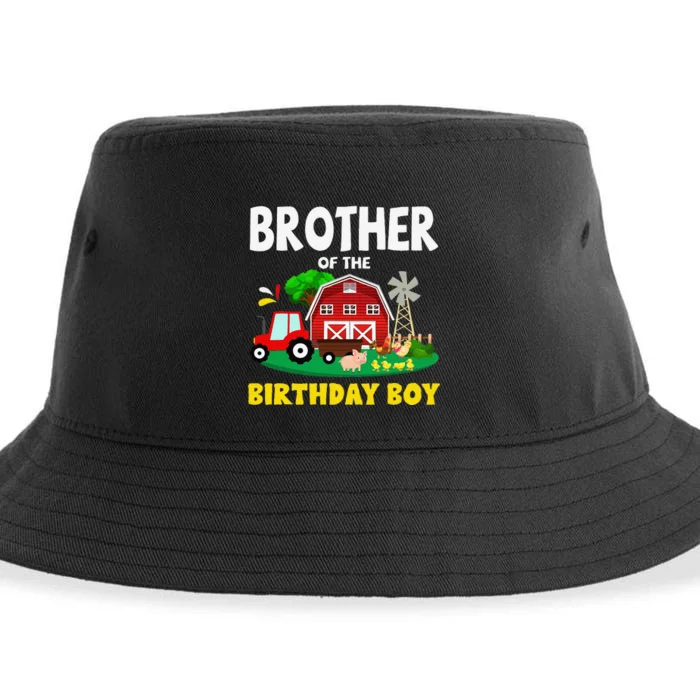 Brother Of The Birthday Vintage Farm Tractor Party Sustainable Bucket Hat