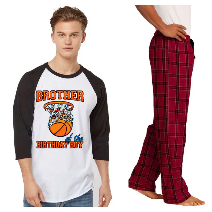 Brother Of The Birthday Boy Basketball Birthday Family Party Raglan Sleeve Pajama Set