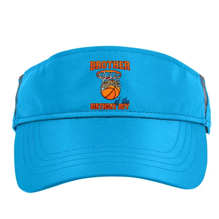 Brother Of The Birthday Boy Basketball Birthday Family Party Adult Drive Performance Visor