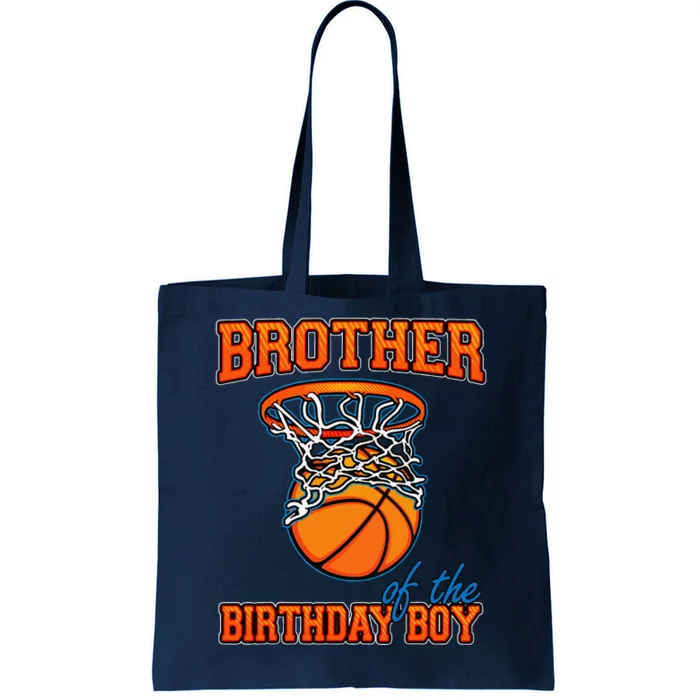 Brother Of The Birthday Boy Basketball Birthday Family Party Tote Bag