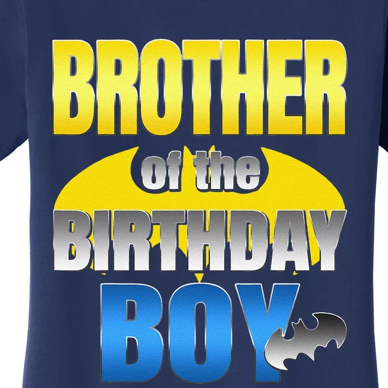 Brother Of The Birthday Boy Bat Family Matching Women's T-Shirt