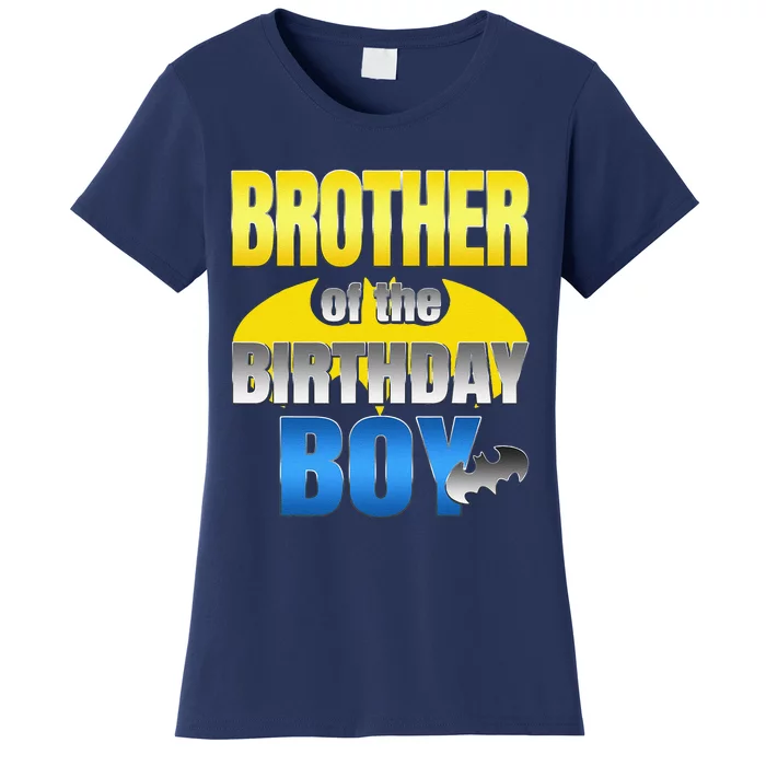 Brother Of The Birthday Boy Bat Family Matching Women's T-Shirt