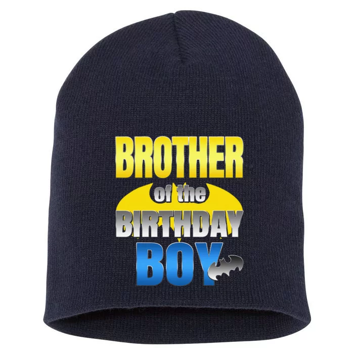 Brother Of The Birthday Boy Bat Family Matching Short Acrylic Beanie