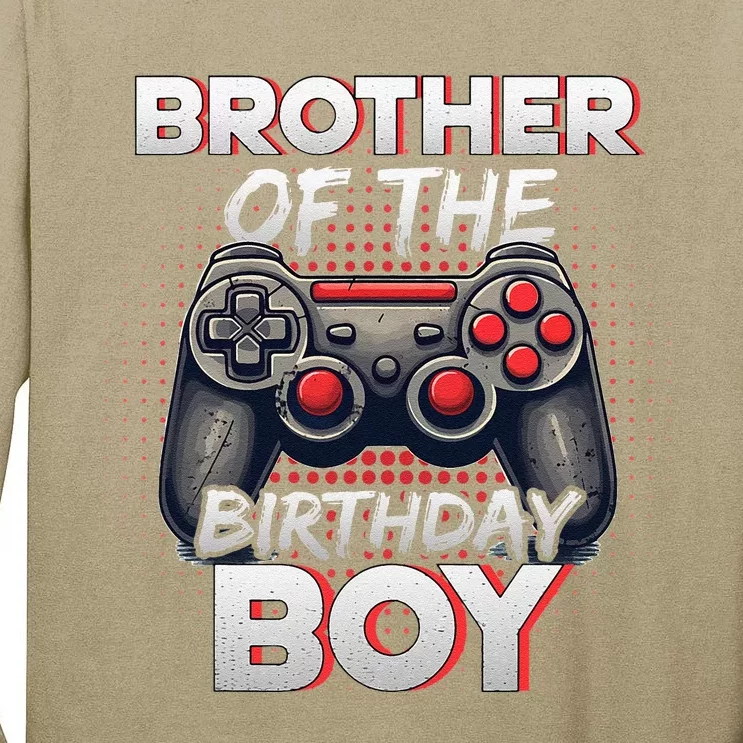 Brother Of The Birthday Matching Gamer Birthday Party Tall Long Sleeve T-Shirt