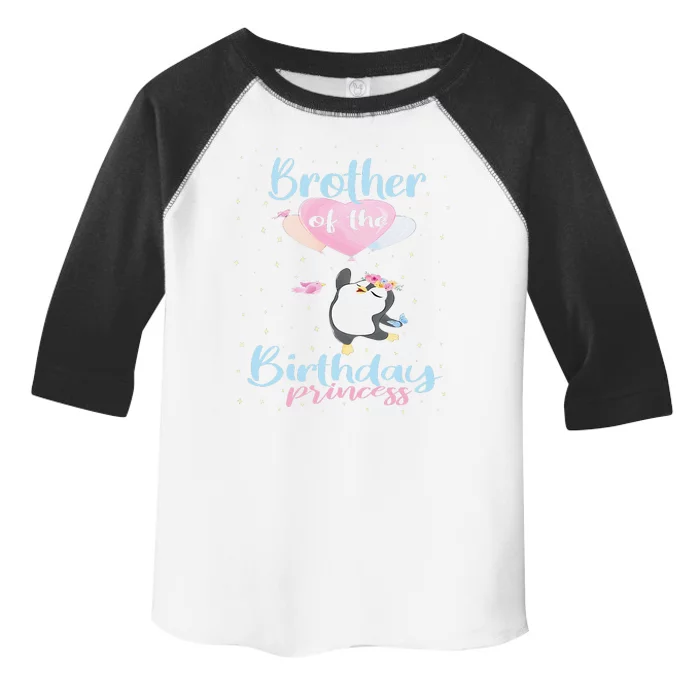 Brother Of The Birthday Princess Penguin Bday Party Toddler Fine Jersey T-Shirt