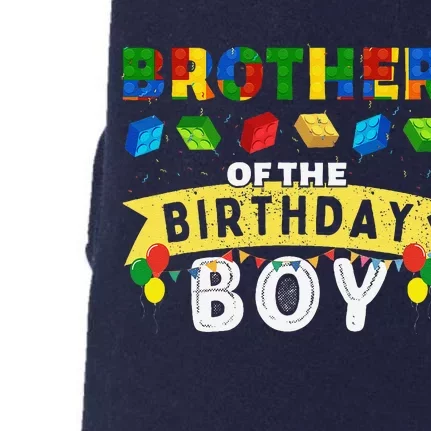 Brother Of The Birthday Boy Building Blocks Master Builder Doggie 3-End Fleece Hoodie