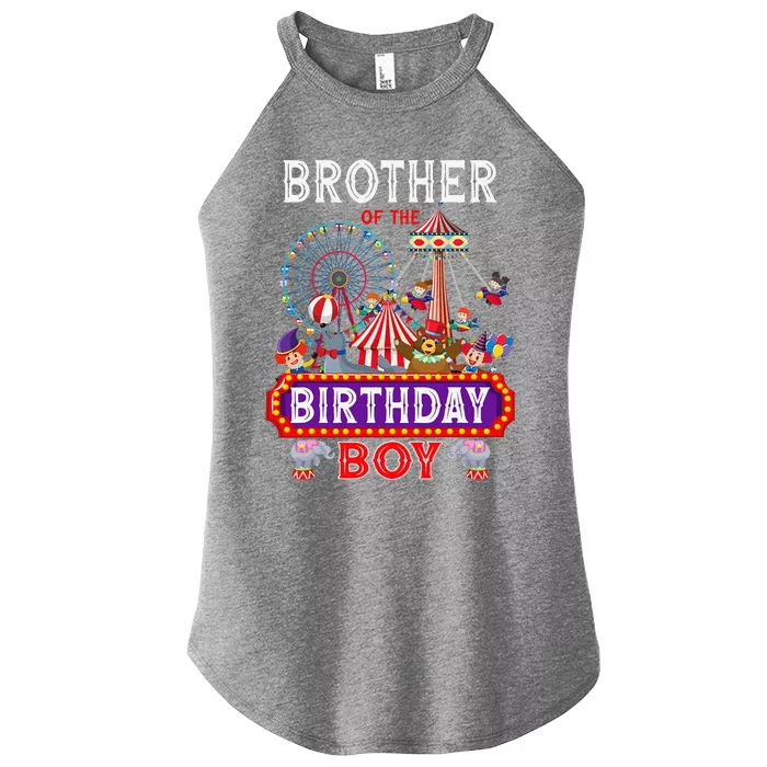 Brother Of The Birthday Boy Carnival Circus 1st Birthday Women’s Perfect Tri Rocker Tank