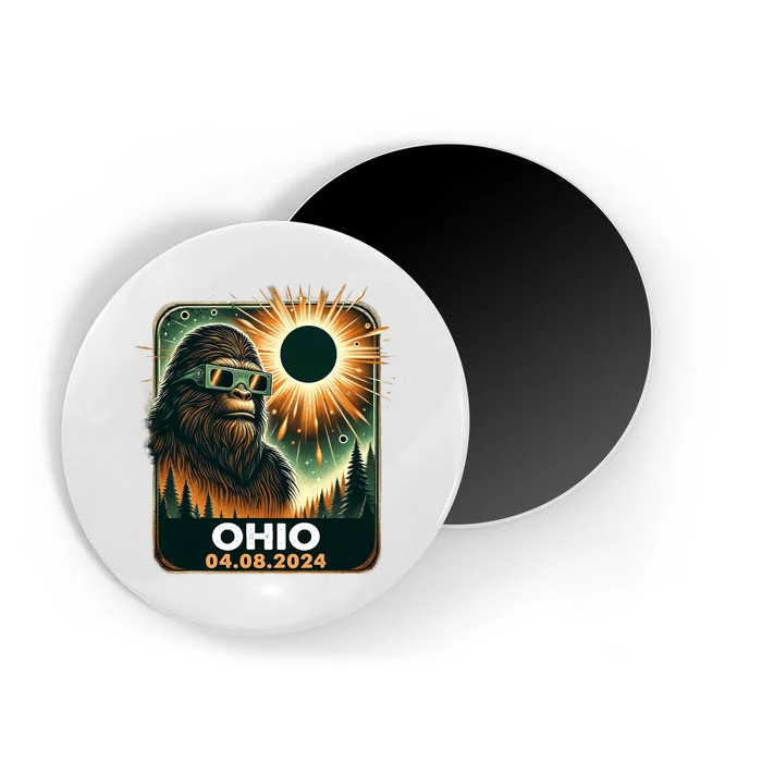 Bigfoot Ohio Total Solar Eclipse 2024 With Eclipse Glasses Magnet