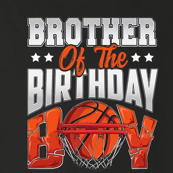 Brother Of The Birthday Baller Basketball Themed Party Toddler Long Sleeve Shirt