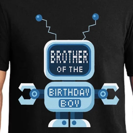 Brother Of The Birthday Robot Lover Bday Party Pajama Set