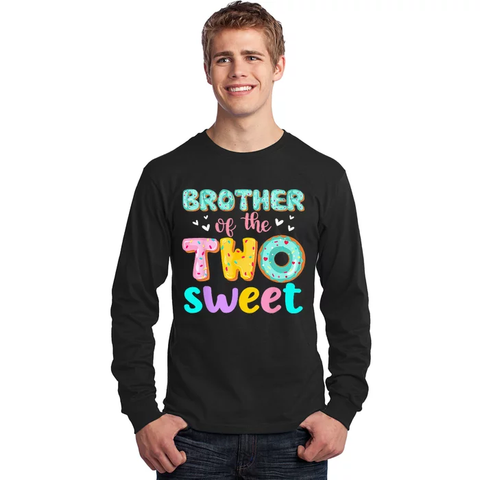 Brother Of The Two Sweet Donut Birthday Family Theme Girl Long Sleeve Shirt