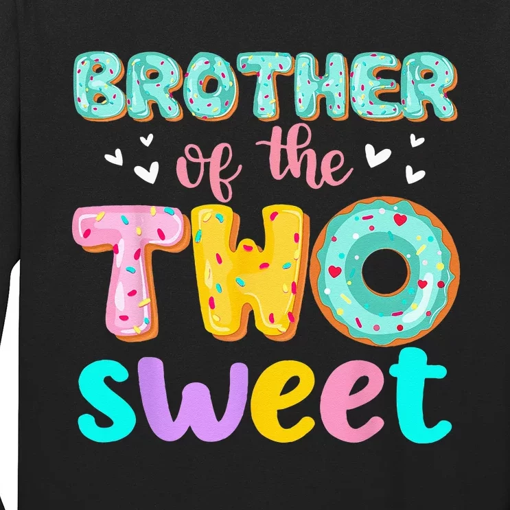 Brother Of The Two Sweet Donut Birthday Family Theme Girl Long Sleeve Shirt