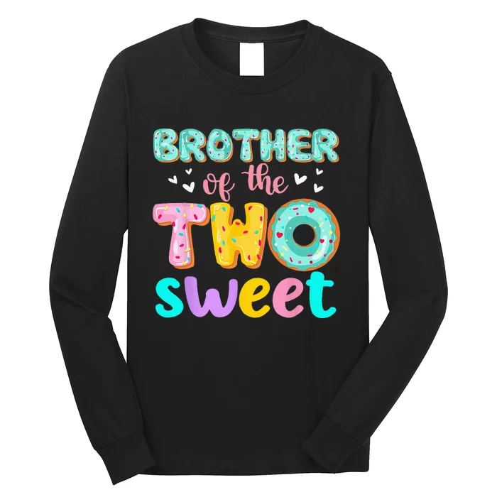 Brother Of The Two Sweet Donut Birthday Family Theme Girl Long Sleeve Shirt