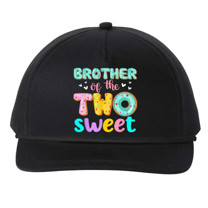 Brother Of The Two Sweet Donut Birthday Family Theme Girl Snapback Five-Panel Rope Hat