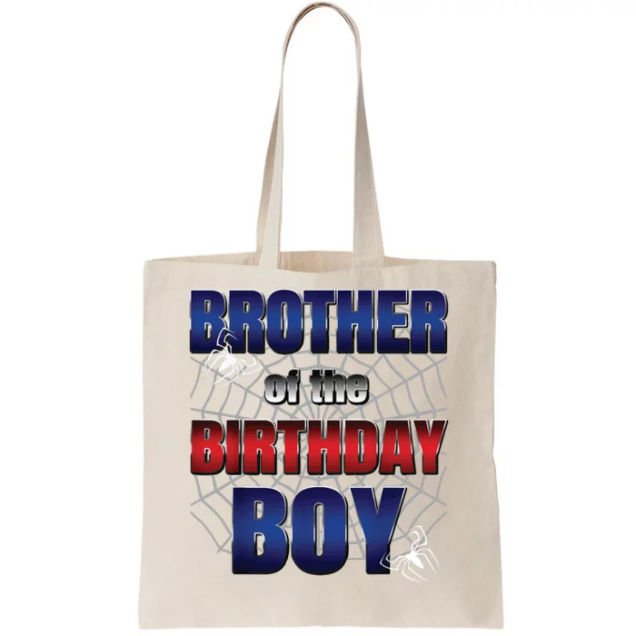 Brother Of The Birthday Boy Spider Web Family Matching Tote Bag