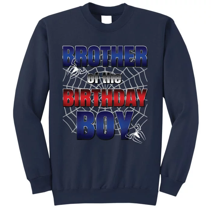 Brother Of The Birthday Boy Spider Web Family Matching Sweatshirt