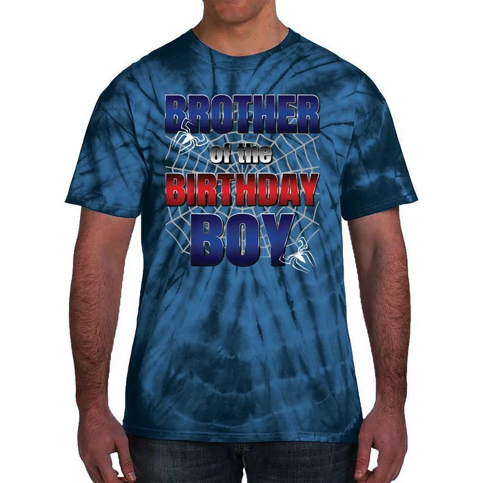 Brother Of The Birthday Boy Spider Web Family Matching Tie-Dye T-Shirt