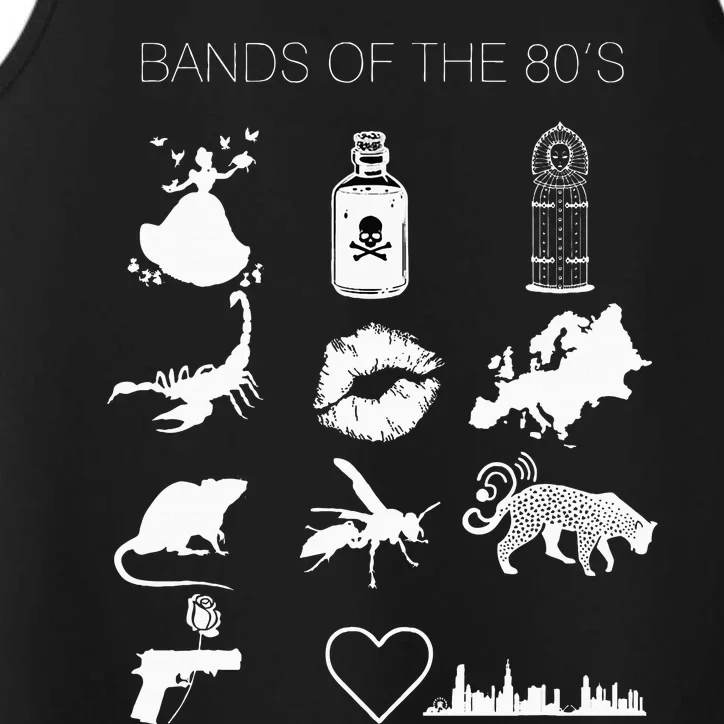 Bands Of The 80s Hair Bands Rock Bands 1980s Performance Tank