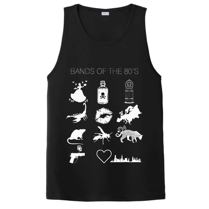 Bands Of The 80s Hair Bands Rock Bands 1980s Performance Tank