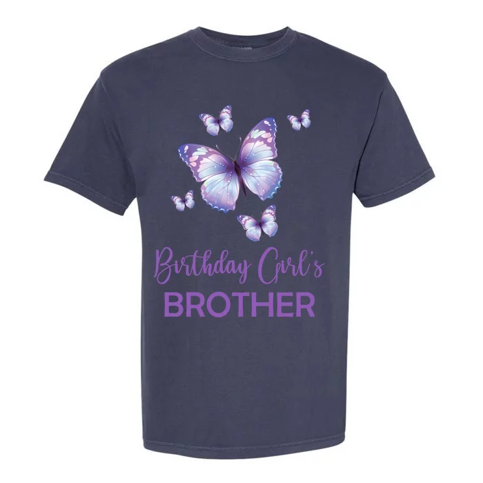 Brother Of The Birthday Butterfly Family 1st Birthday Funny Gift Garment-Dyed Heavyweight T-Shirt