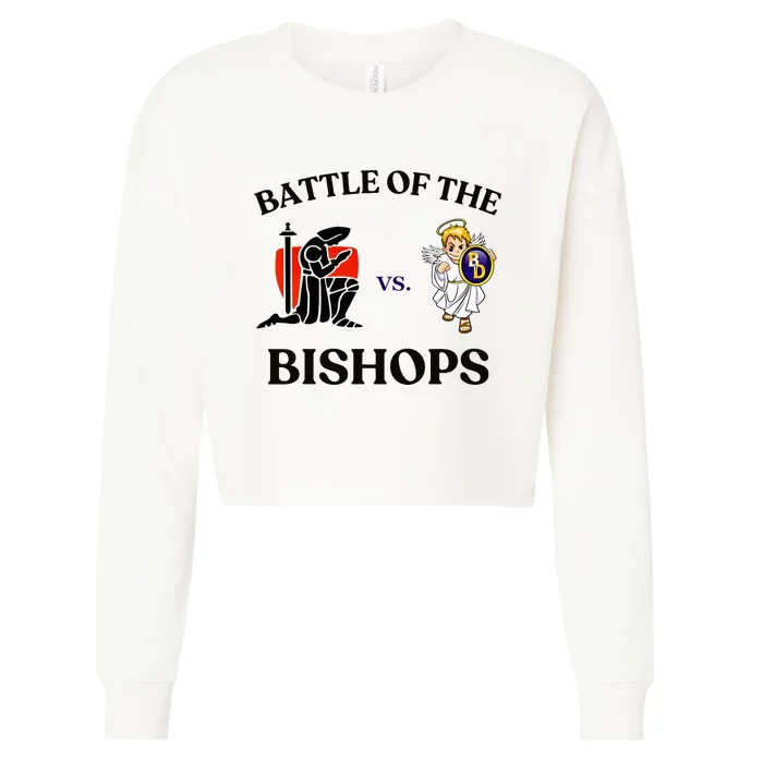 Battle Of The Bishops Cropped Pullover Crew