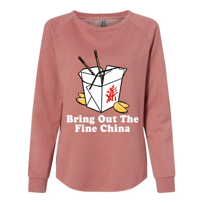 Bring Out The Fine China Womens California Wash Sweatshirt