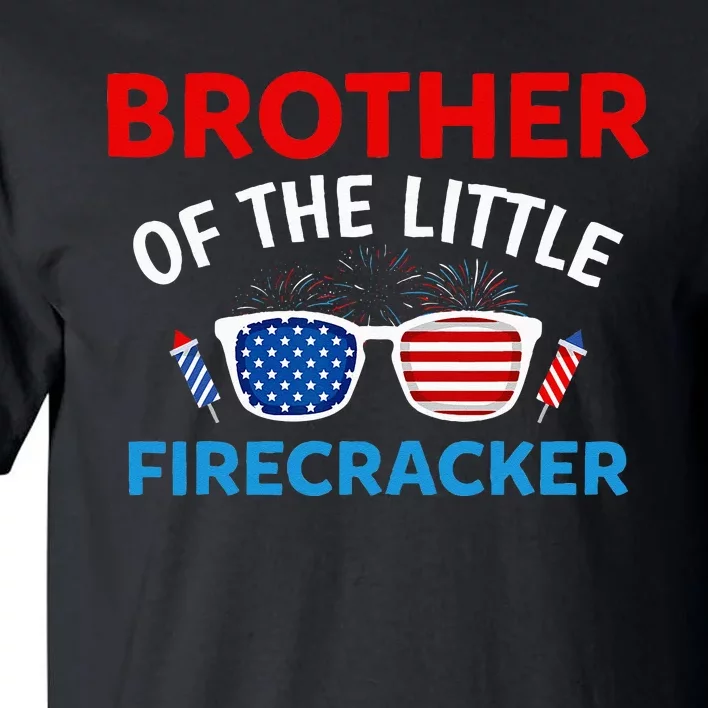 Brother Of The Little Firecracker 4th of July Birthday Gifts Tall T-Shirt