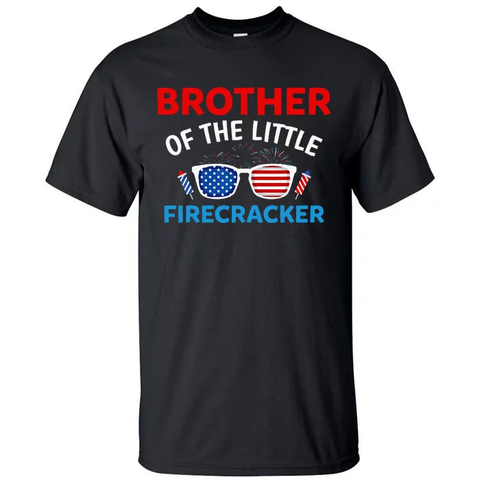 Brother Of The Little Firecracker 4th of July Birthday Gifts Tall T-Shirt