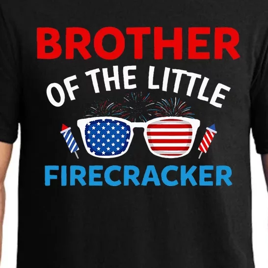 Brother Of The Little Firecracker 4th of July Birthday Gifts Pajama Set