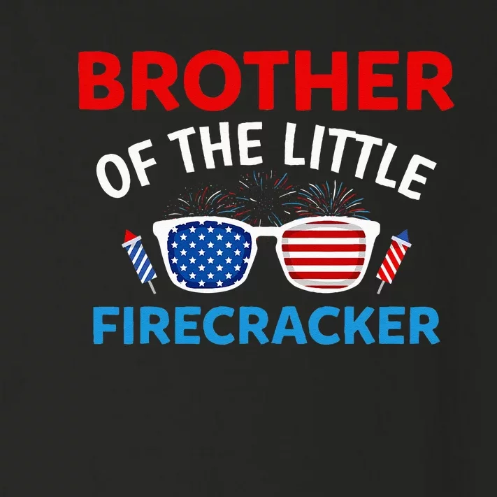 Brother Of The Little Firecracker 4th of July Birthday Gifts Toddler Long Sleeve Shirt