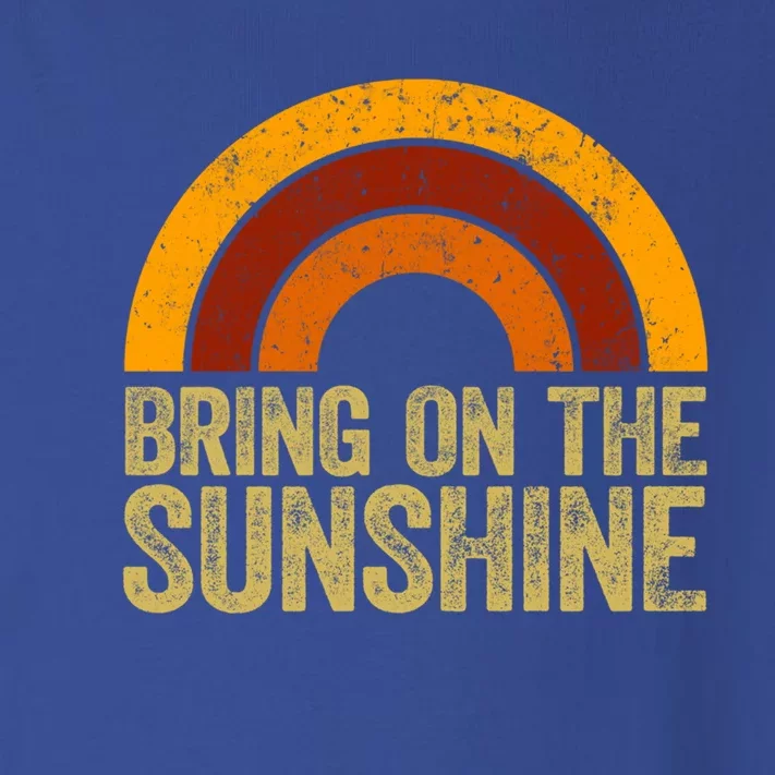 Bring On The Sunshine Gift Rainbow Retro Sunshine Meaningful Gift Toddler Long Sleeve Shirt