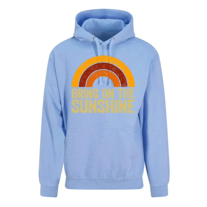 Bring On The Sunshine Gift Rainbow Retro Sunshine Meaningful Gift Unisex Surf Hoodie