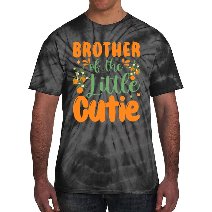 Brother Of The Little Cutie 1st Birthday Family Matching Tie-Dye T-Shirt