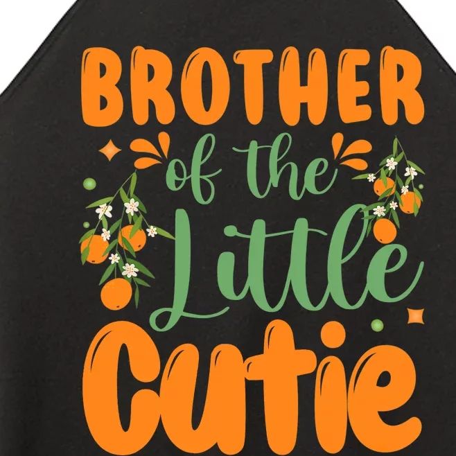 Brother Of The Little Cutie 1st Birthday Family Matching Women’s Perfect Tri Rocker Tank