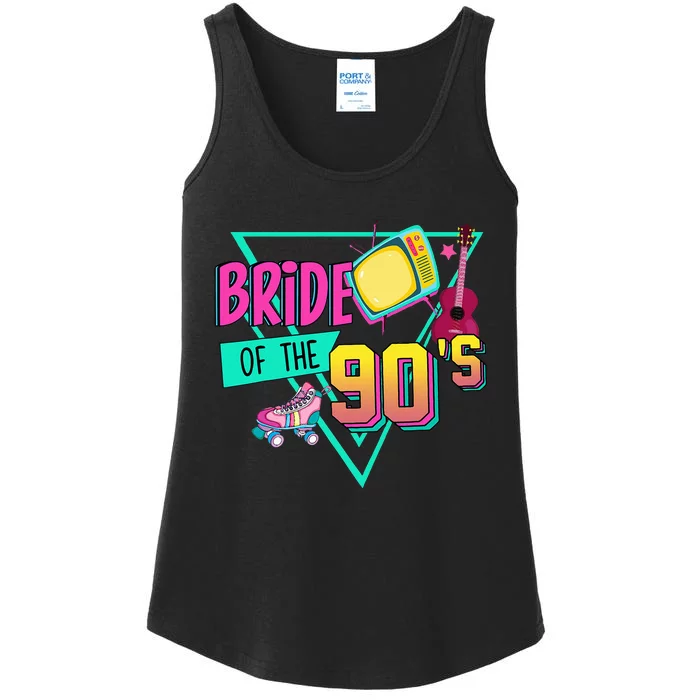 Bride Of The 90s Retro 90s Bride Bachelorette Ladies Essential Tank