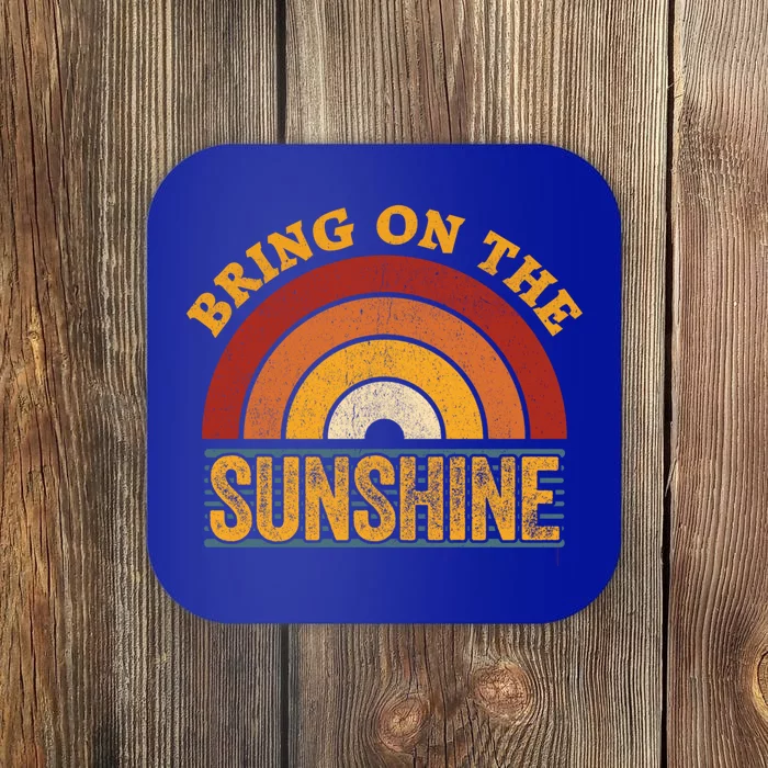 Bring On Thegiftsunshine Great Gift Vintage Rainbow Top Sunshine Gift Coaster