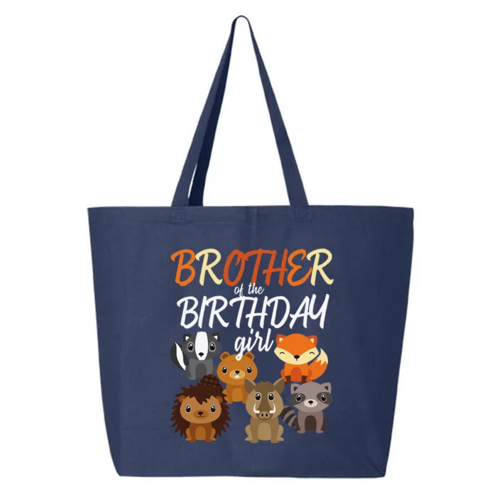 Brother Of The Birthday Girl Woodland Party Matching Family 25L Jumbo Tote