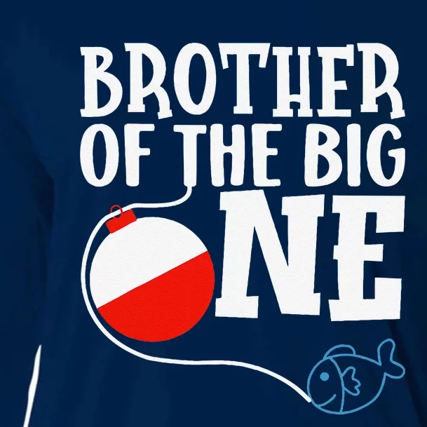 Brother Of The Big One Fishing Boy First Birthday Ofishally Cooling Performance Long Sleeve Crew