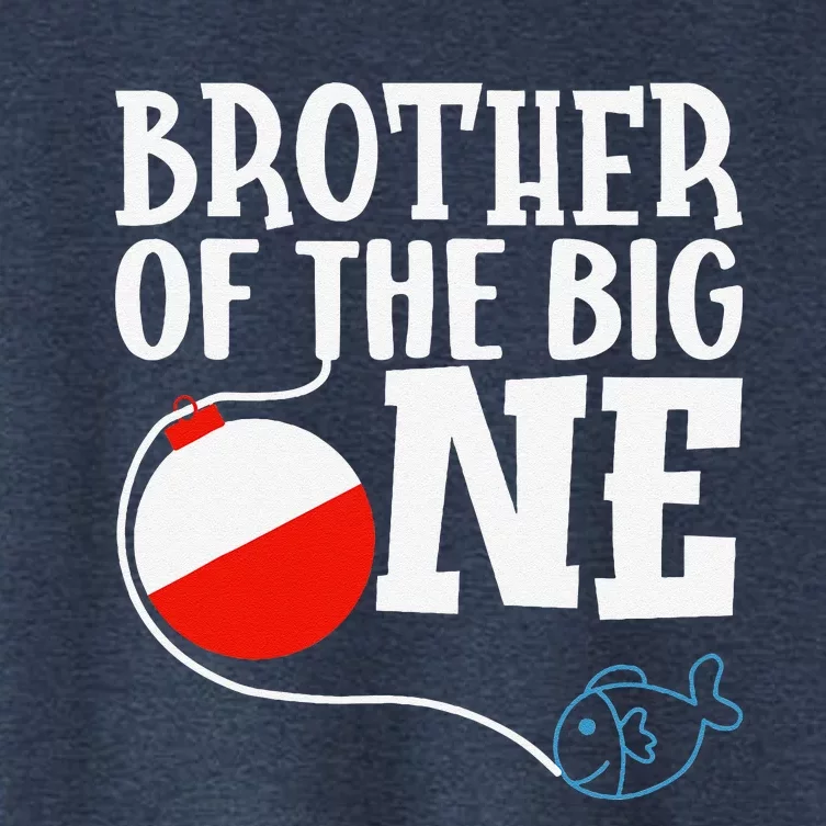 Brother Of The Big One Fishing Boy First Birthday Ofishally Women's Crop Top Tee