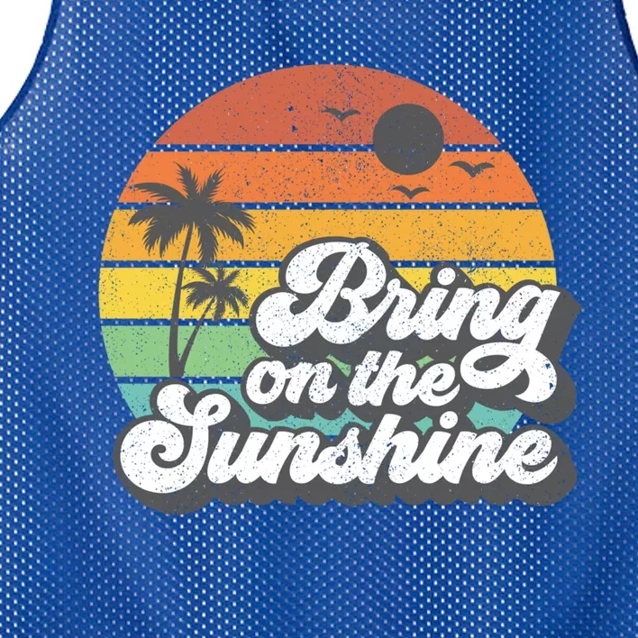 Bring On The Sunshine Beach Retro Vacation Summer Gift Cool Gift Mesh Reversible Basketball Jersey Tank