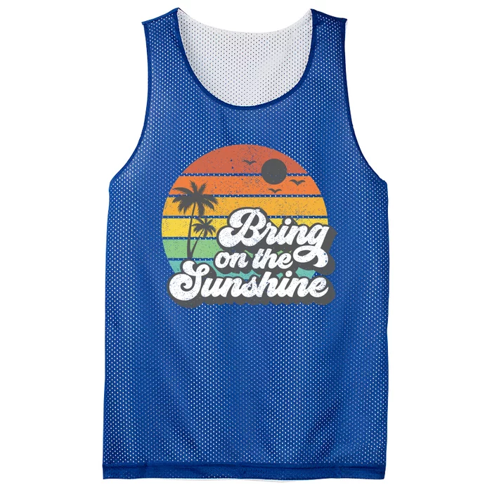 Bring On The Sunshine Beach Retro Vacation Summer Gift Cool Gift Mesh Reversible Basketball Jersey Tank