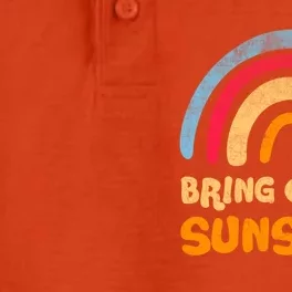 Bring On The Sunshine Distressed Graphic Tee Rainbow Great Gift Dry Zone Grid Performance Polo