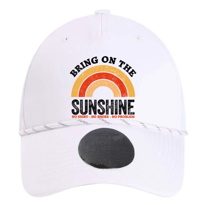 Bring On The Sunshine Gift Vintage Rainbow No Shoes No Gift Performance The Dyno Cap