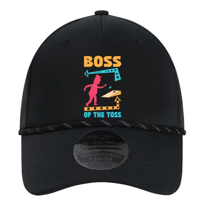 Boss Of The Toss Dad Cornhole Game Bean Bag Toss Funny Performance The Dyno Cap