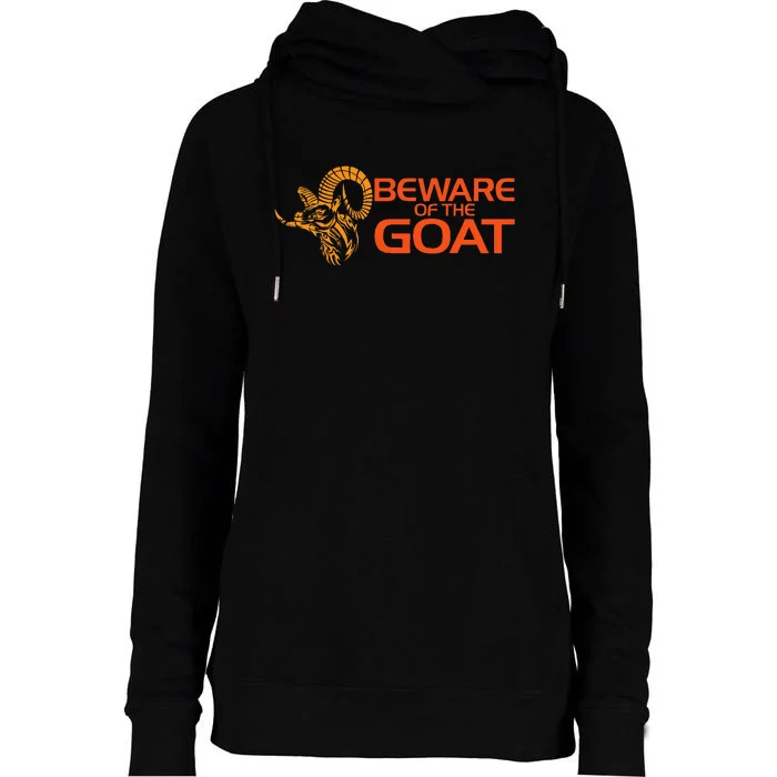 Beware Of The Goat Freemason Masonic Freemasonry Womens Funnel Neck Pullover Hood