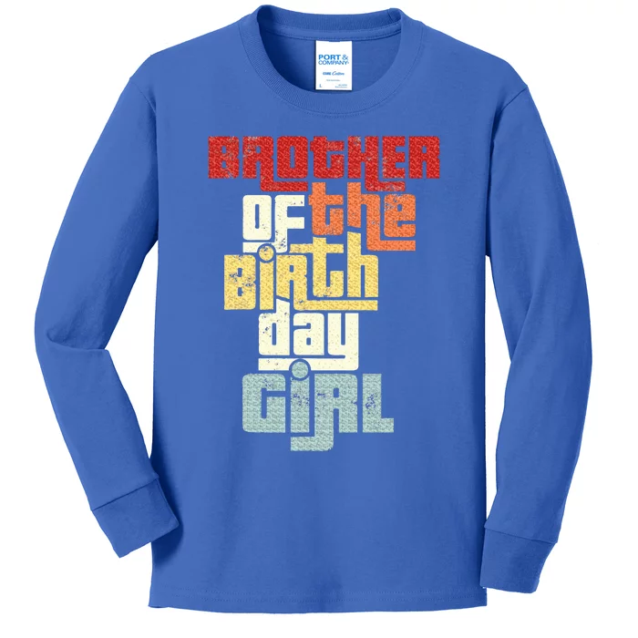 Brother Of The Birthday Girl Kids Long Sleeve Shirt